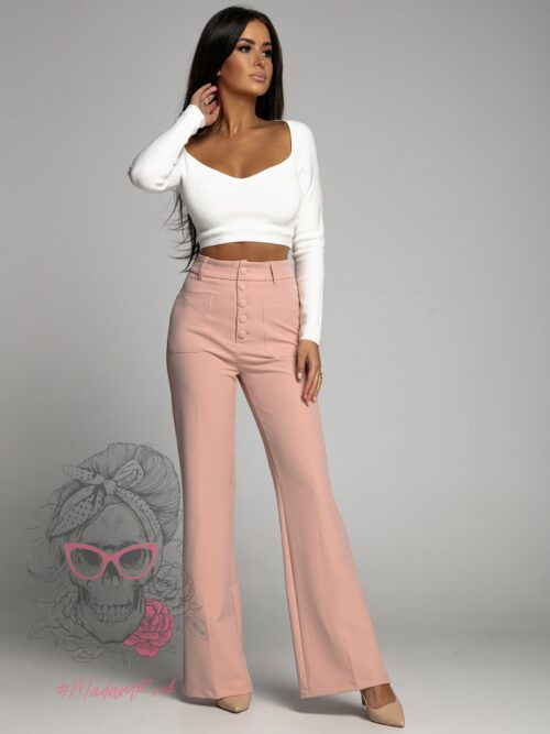 -WYPRZEDANE-Spodnie dzwony Rendo brzoskwiniowe