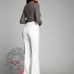 Spodnie dzwony Rendo ecru