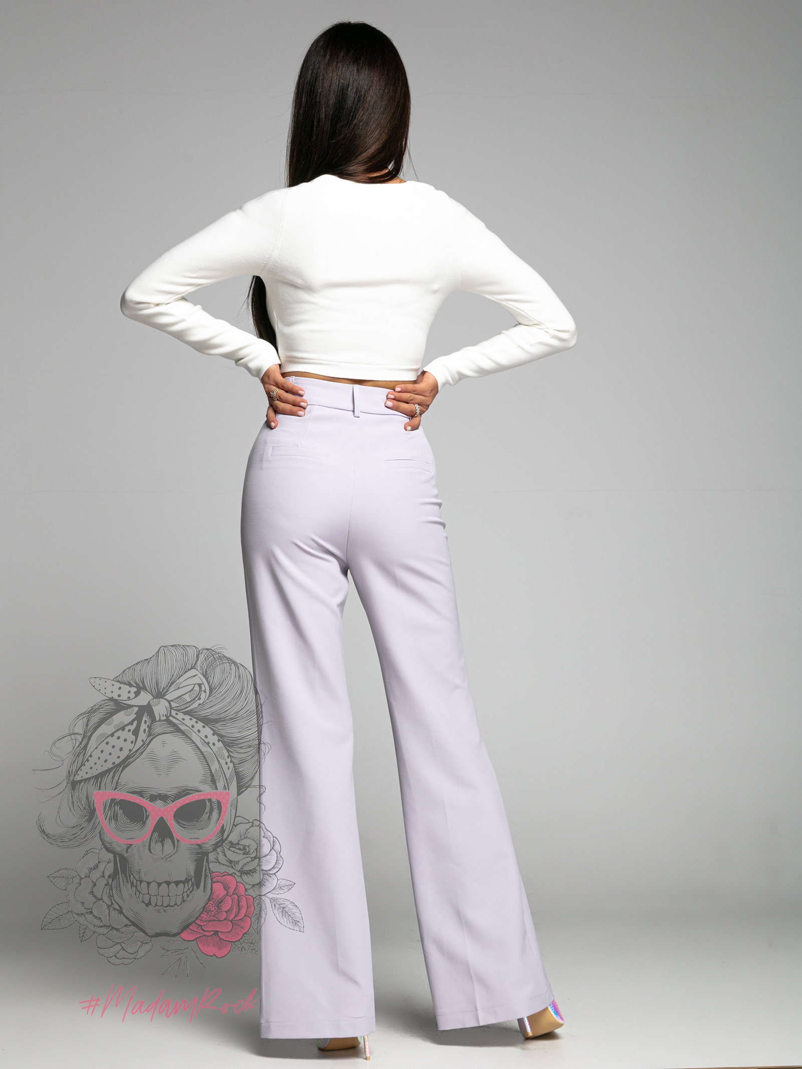 -wyprzedane-Spodnie dzwony Rendo lila -wyprzedane-Spodnie dzwony Rendo lila