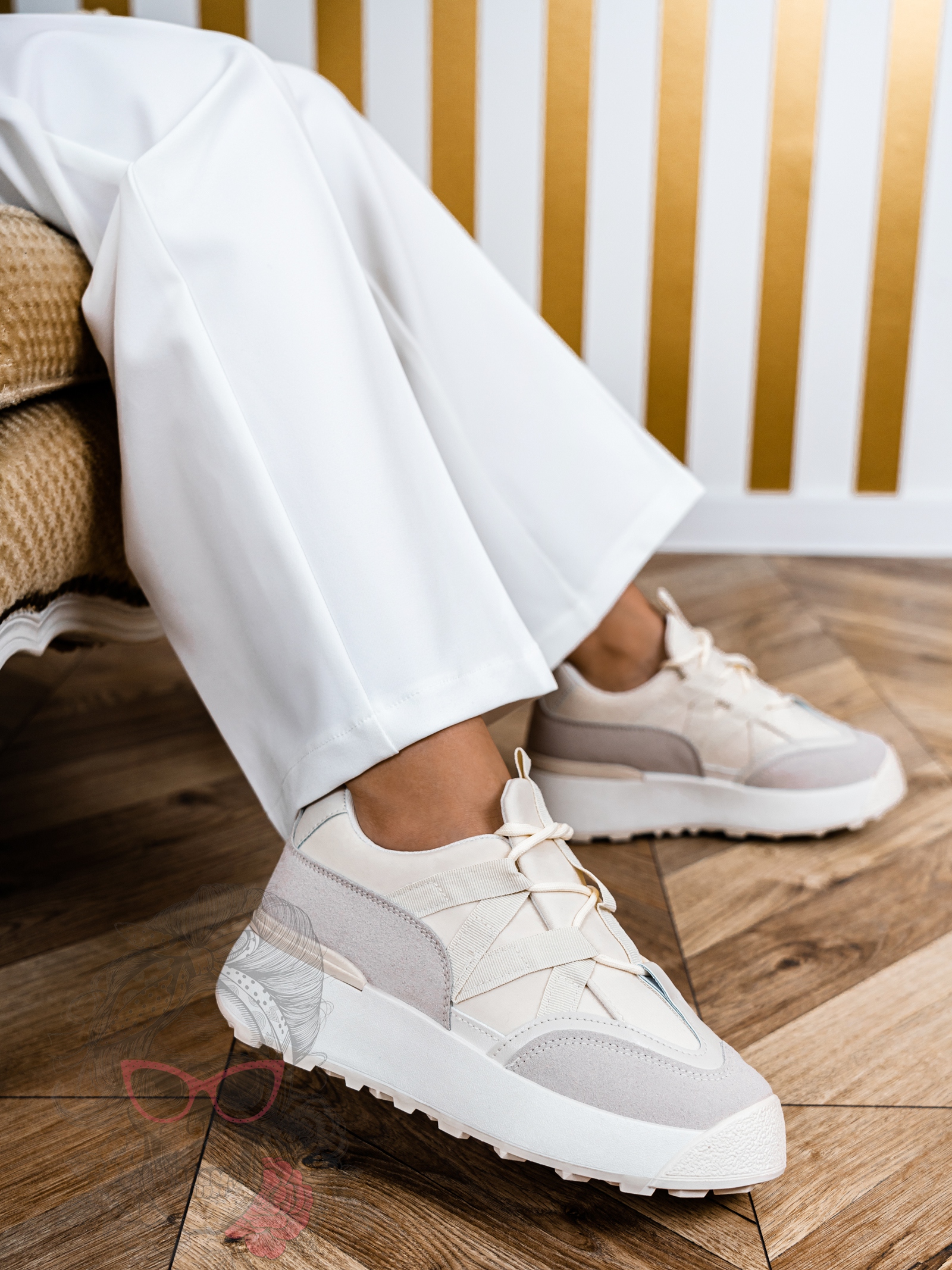 -wyprzedane-Buty sportowe Madam Homely II śmietankowe