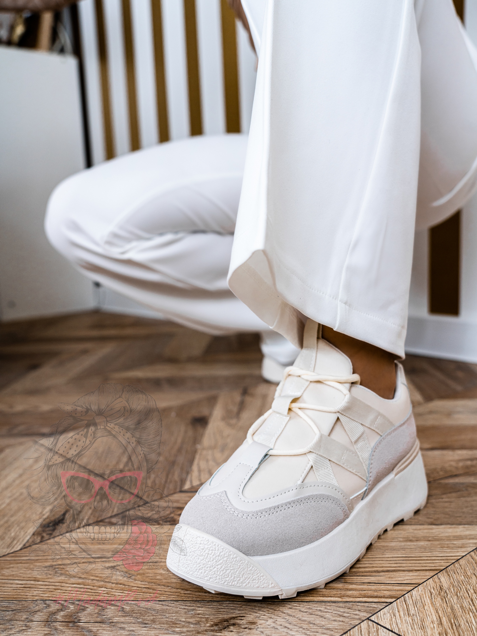 -wyprzedane-Buty sportowe Madam Homely II śmietankowe -wyprzedane-Buty sportowe Madam Homely II śmietankowe