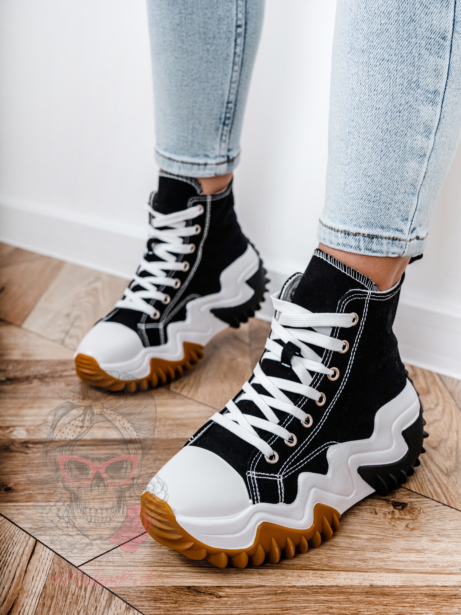 Trampki za kostkę Madam Lefo czarne Trampki za kostkę Madam Lefo czarne