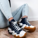 Trampki za kostkę Madam Lefo granatowe