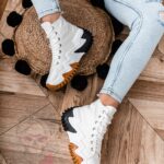 Trampki za kostkę Madam Lefo białe