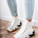 Trampki za kostkę Madam Lefo białe