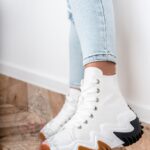 Trampki za kostkę Madam Lefo białe