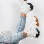 Trampki za kostkę Madam Lefo białe