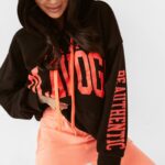 Bluza oversize z kapturem Big Olv czarna