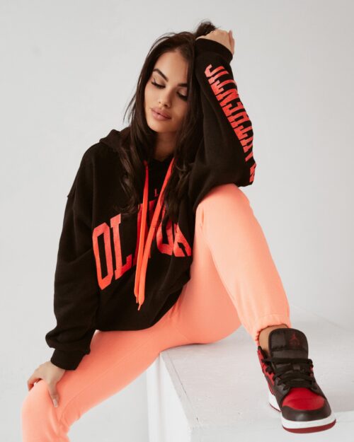 Bluza oversize z kapturem Big Olv czarna