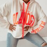 Bluza oversize z kapturem Big Olv ecru