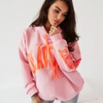 Bluza oversize z kapturem Big Olv pudrowa