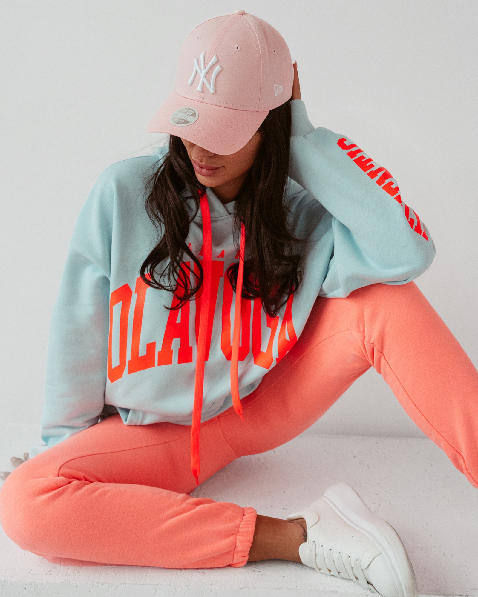 Bluza oversize z kapturem Big Olv miętowa