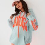 Bluza oversize z kapturem Big Olv miętowa