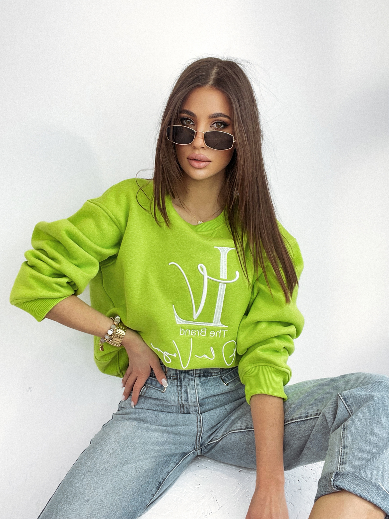 Bluza bawełniana logowana Ciara j.zielona Bluza bawełniana logowana Ciara j.zielona