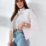 Kurtka pikowana Sara biała