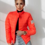 Kurtka pikowana Sara neonowa pomarańczowa