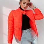 Kurtka pikowana Sara neonowa pomarańczowa