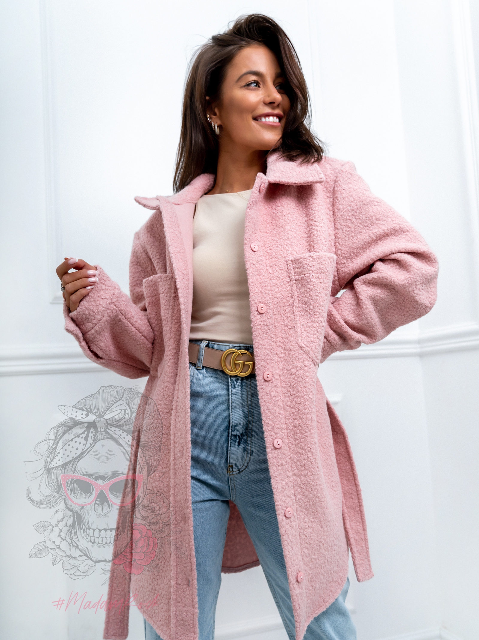 Kurtka koszulowa Vegas Ola Voga pudrowa