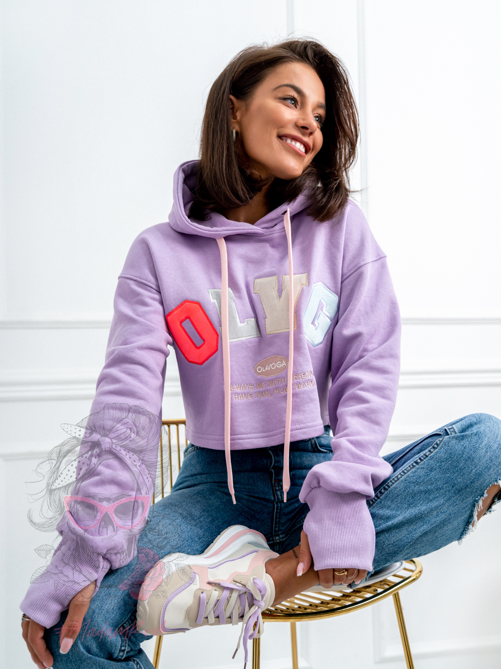 Bluza bawełniana Kimi Ola Voga lila