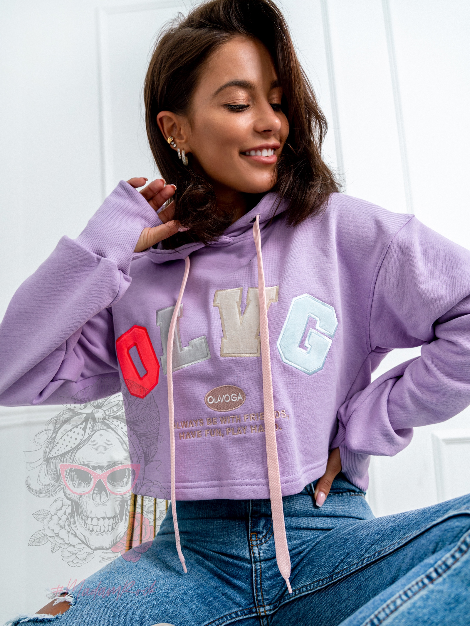 Bluza bawełniana Kimi Ola Voga lila Bluza bawełniana Kimi Ola Voga lila