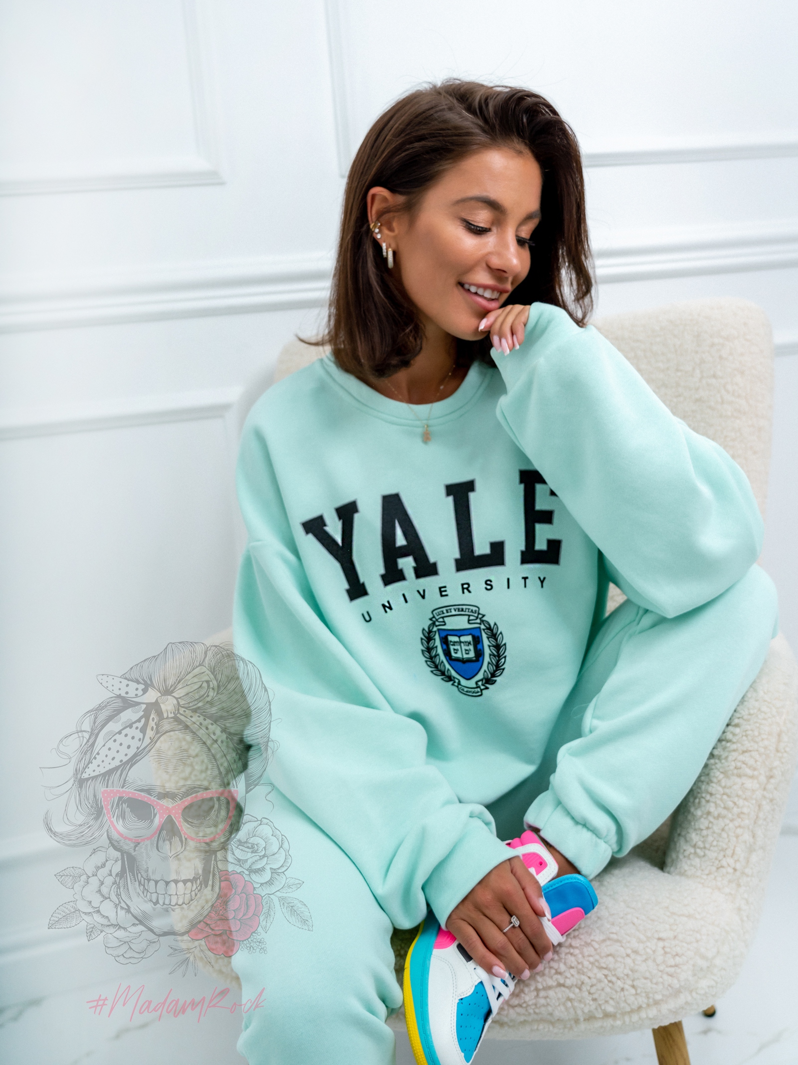 Komplet bawełniany Yale Ola Voga miętowy