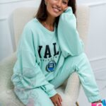 Komplet bawełniany Yale Ola Voga miętowy