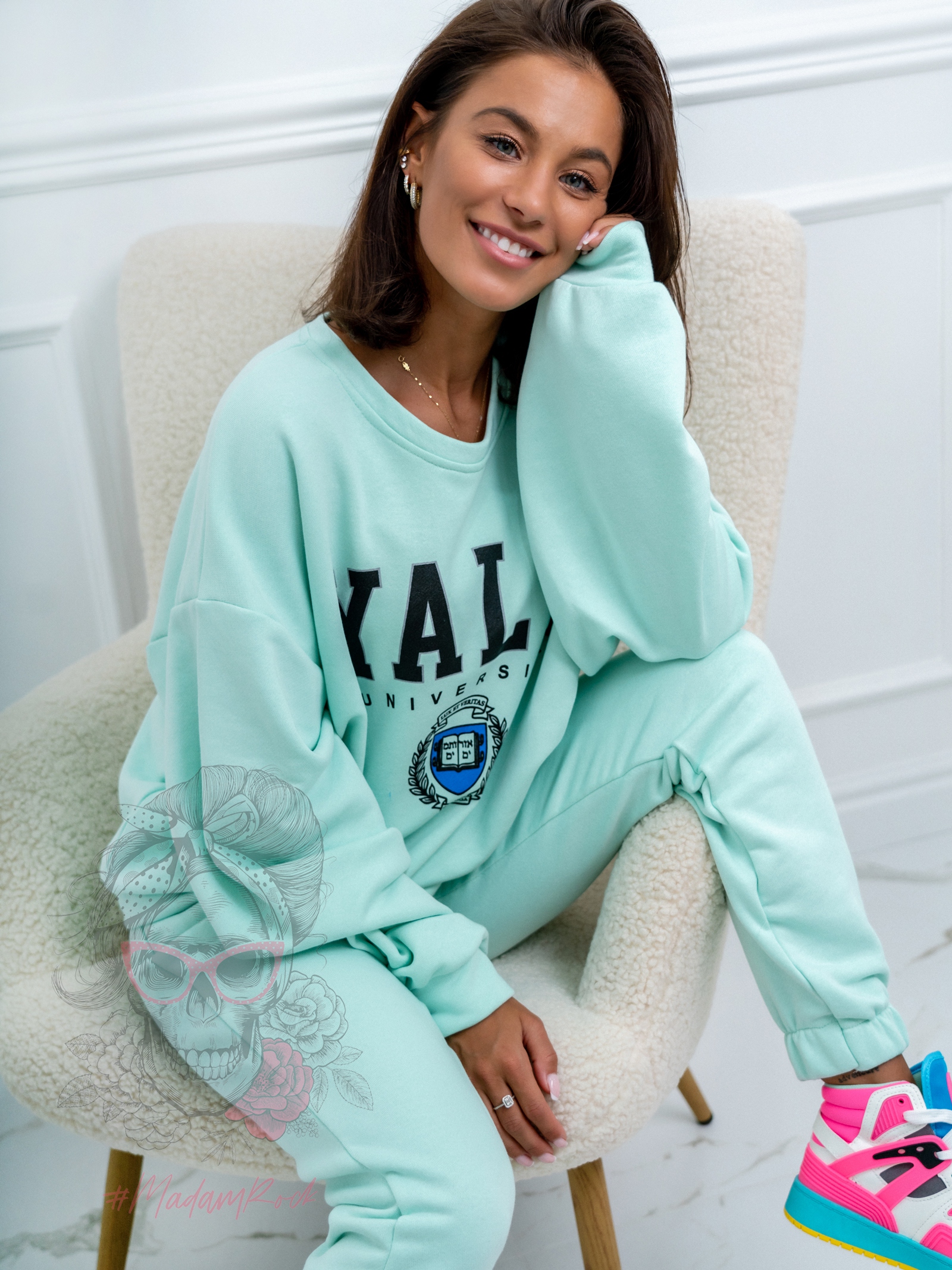 Komplet bawełniany Yale Ola Voga miętowy