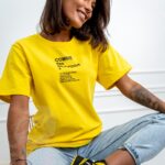 T-shirt bawełniany Kiara Ola Voga żółty