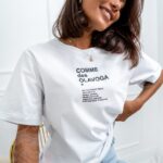 T-shirt bawełniany Kiara Ola Voga ecru