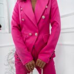 -WYPRZEDANE-Komplet marynarka i spodnie Gracje fuksja
