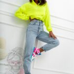 Bluza krótka Fluux neonowa żółta