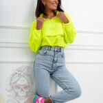 Bluza krótka Fluux neonowa żółta