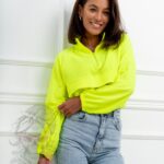 Bluza krótka Fluux neonowa żółta
