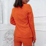 -wyprzedane-Komplet marynarka i spodnie Gracje pomarańczowy