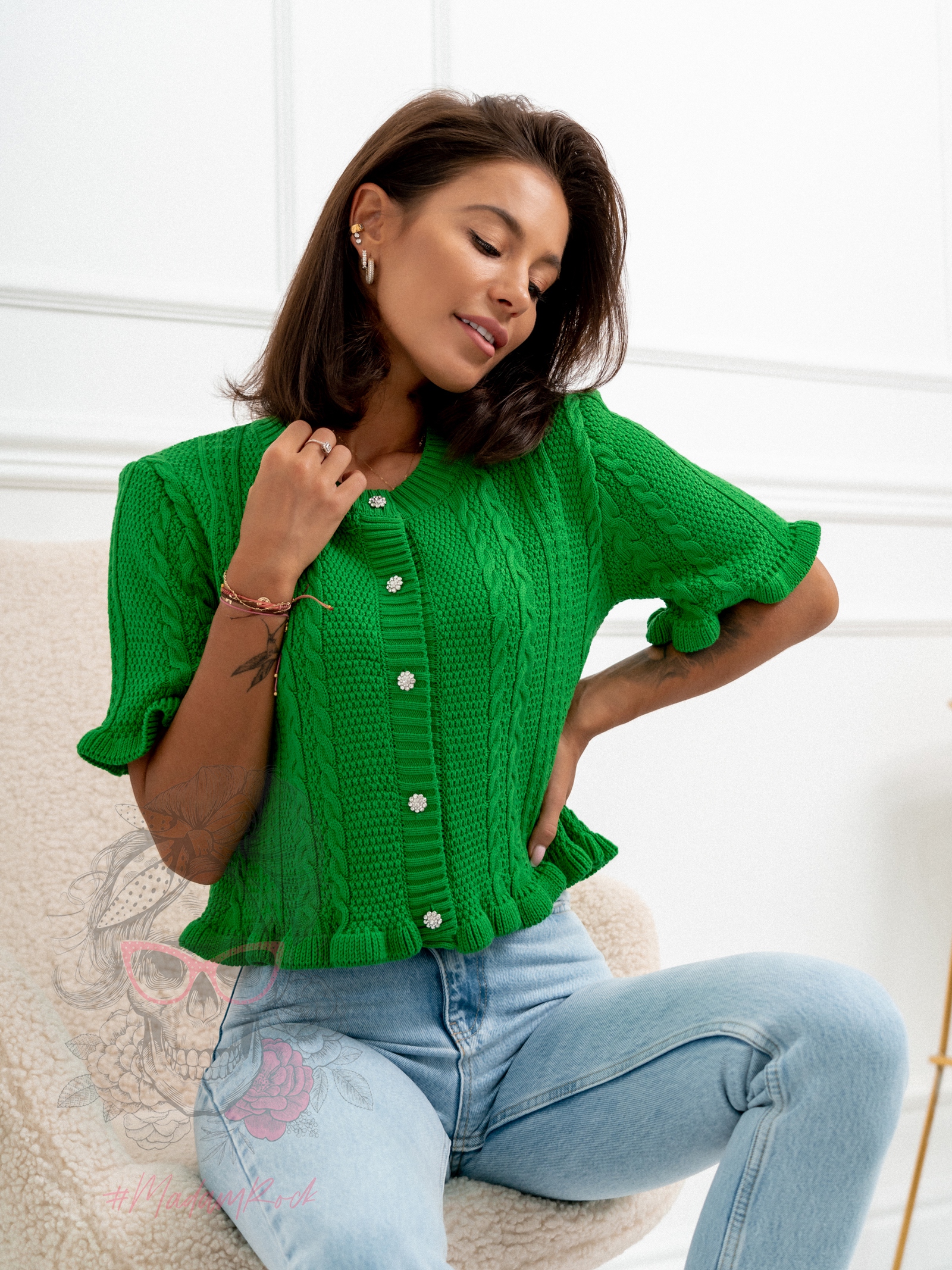 Sweterek wiosenny Maliso zielony Sweterek wiosenny Maliso zielony