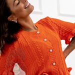 Sweterek wiosenny Maliso pomarańczowy