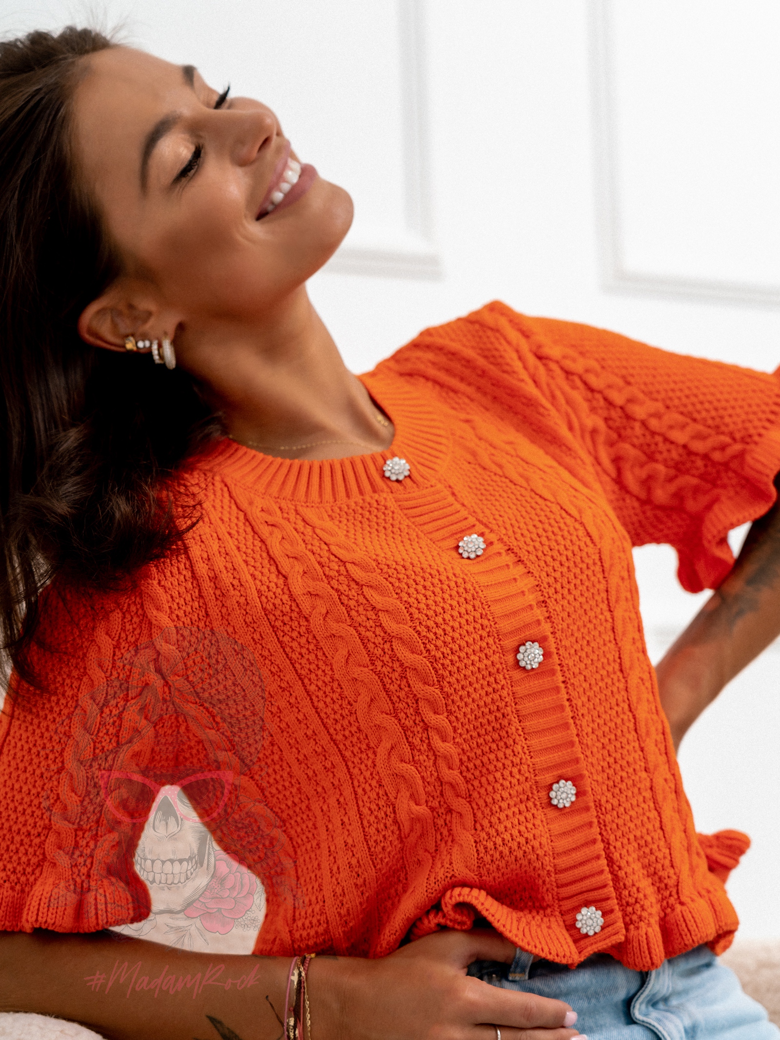 Sweterek wiosenny Maliso pomarańczowy