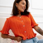 Sweterek wiosenny Maliso pomarańczowy