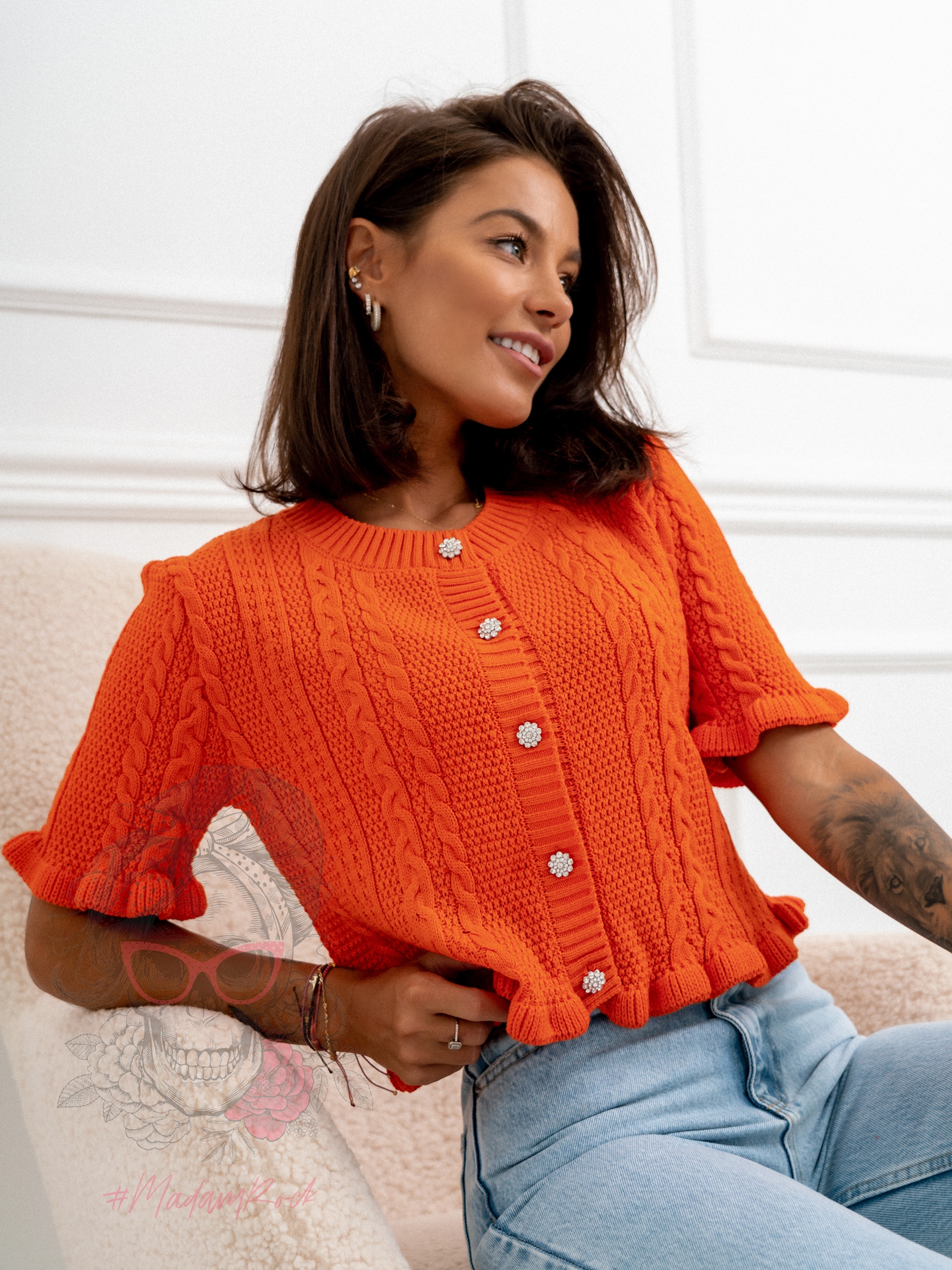Sweterek wiosenny Maliso pomarańczowy Sweterek wiosenny Maliso pomarańczowy