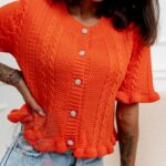 Sweterek wiosenny Maliso pomarańczowy
