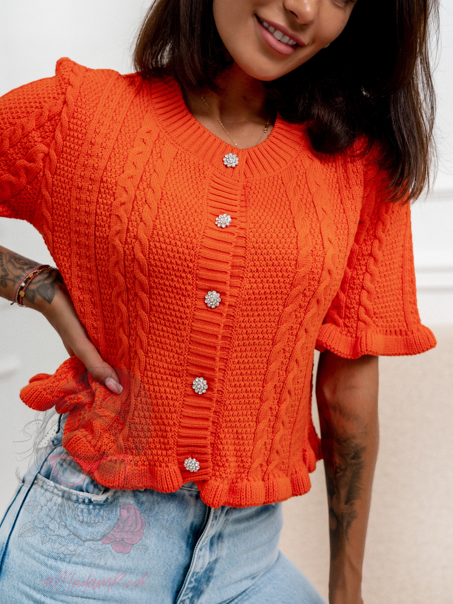 Sweterek wiosenny Maliso pomarańczowy Sweterek wiosenny Maliso pomarańczowy