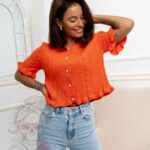 Sweterek wiosenny Maliso pomarańczowy