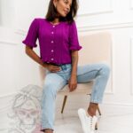 Sweterek wiosenny Maliso amarantowy