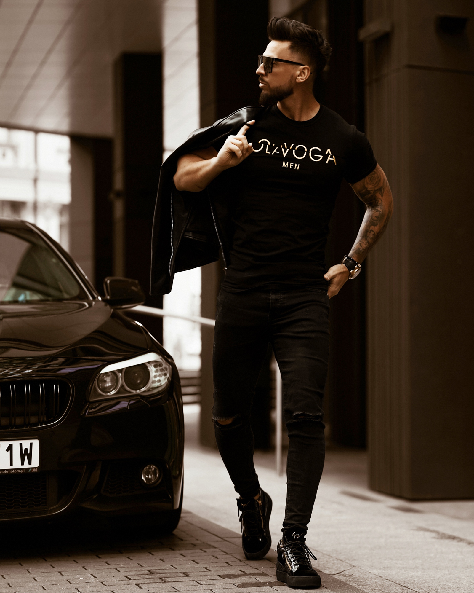 T-shirt męski Nice Cut O'la Voga czarny T-shirt męski Nice Cut O'la Voga czarny