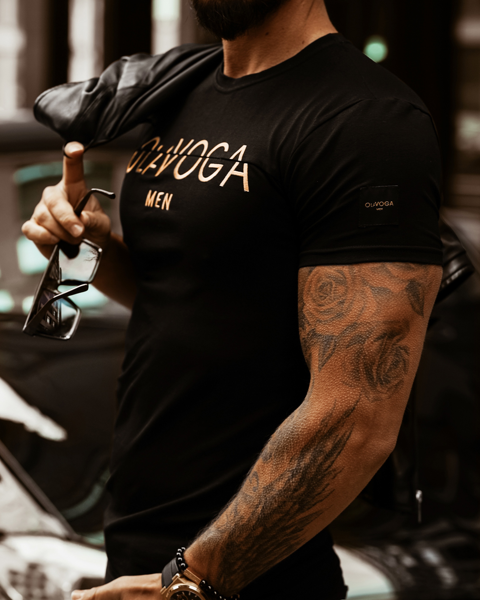 T-shirt męski Nice Cut O'la Voga czarny