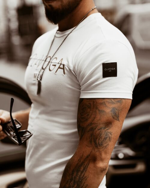 T-shirt męski Nice Cut O'la Voga biały