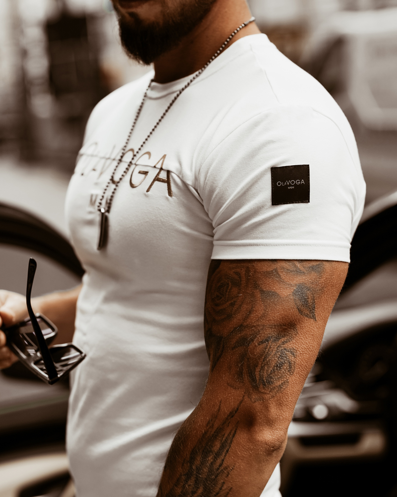 T-shirt męski Nice Cut O'la Voga biały