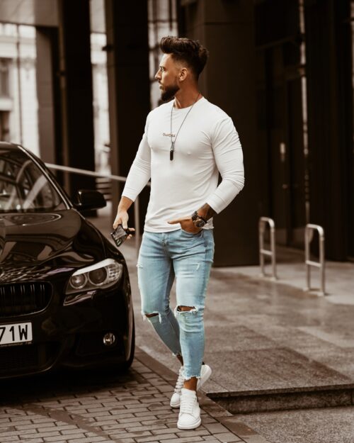 Bluzka męska Simple Look O'la Voga biała