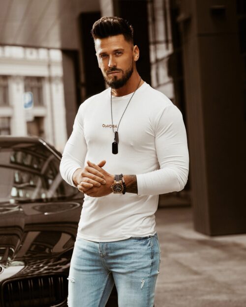 Bluzka męska Simple Look O'la Voga biała