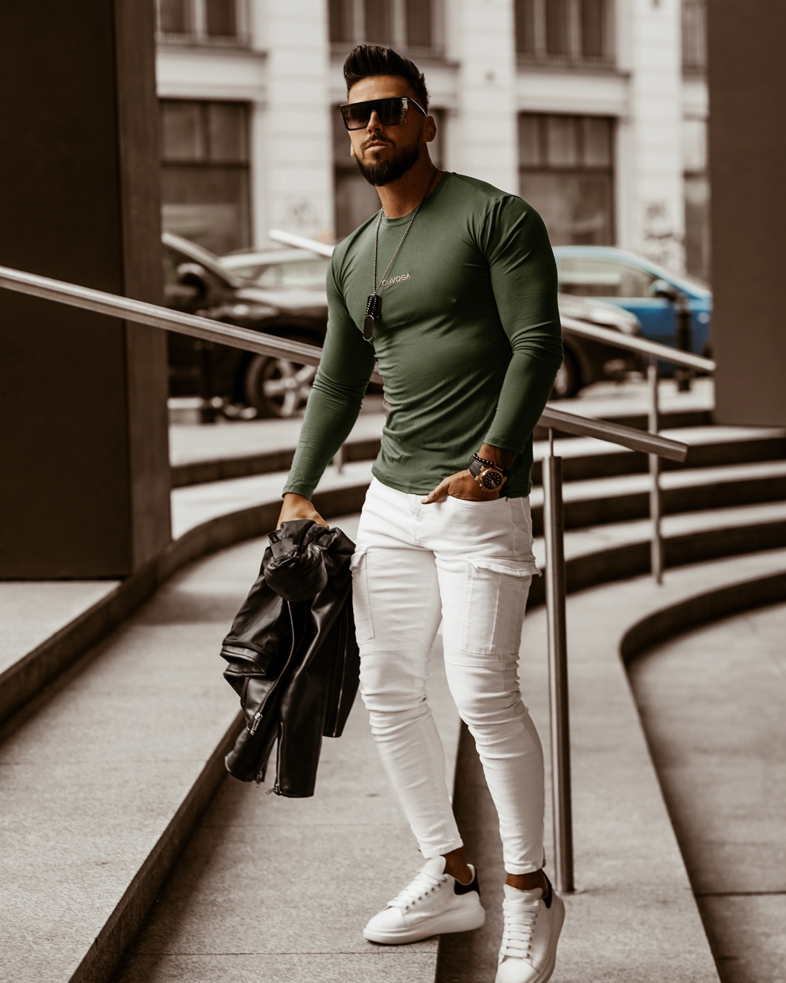 Bluzka męska Simple Look O'la Voga khaki